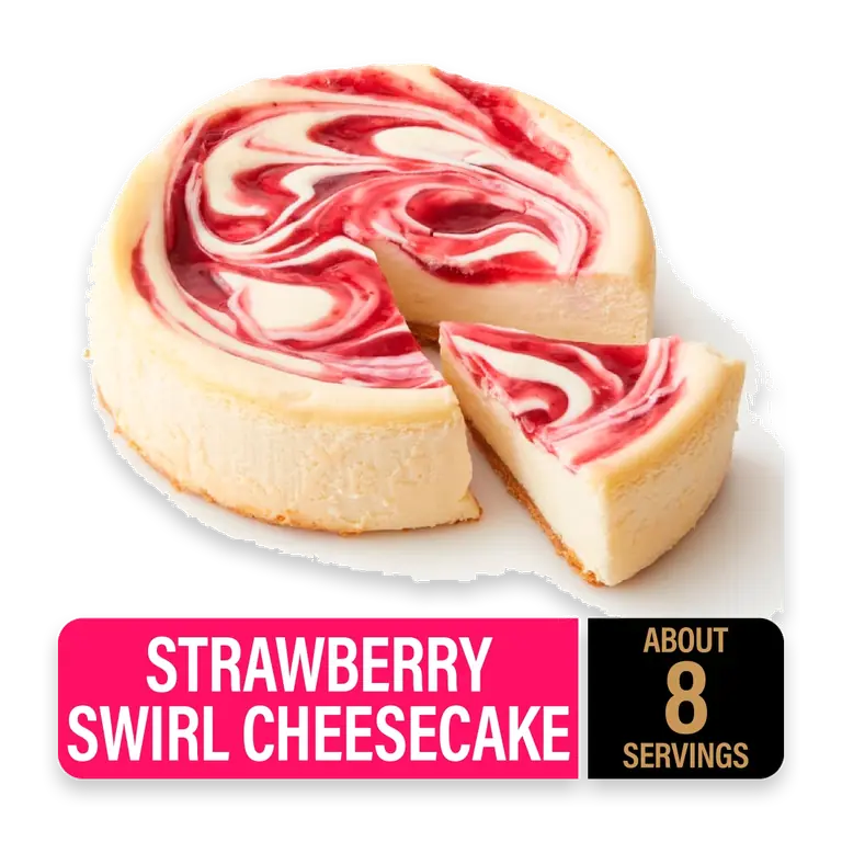 Strawberry Swirl New York Style Cheesecake