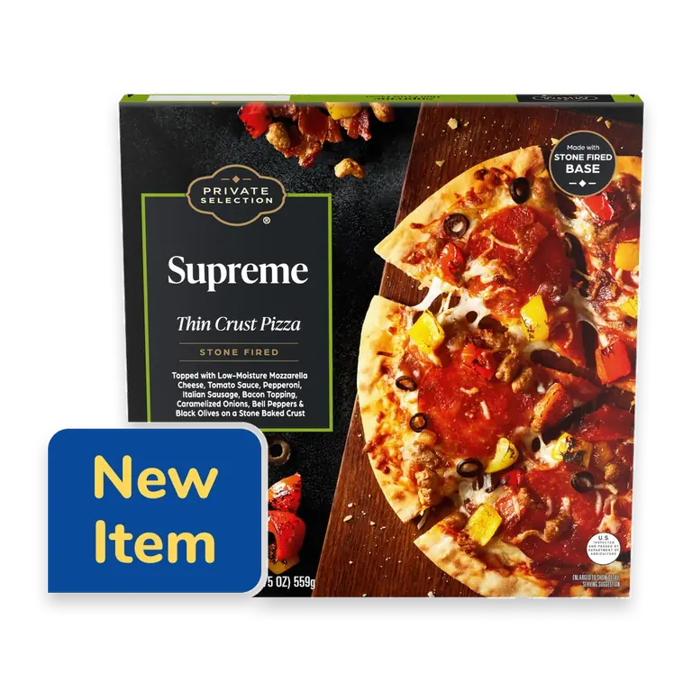 Supreme Thin Crust Frozen Pizza