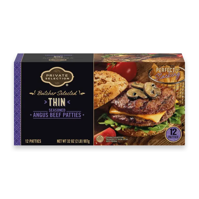 Thin Seasoned Angus Beef Patties