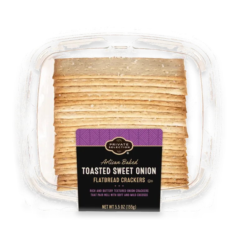 Toasted Sweet Onion Flatbread Crackers