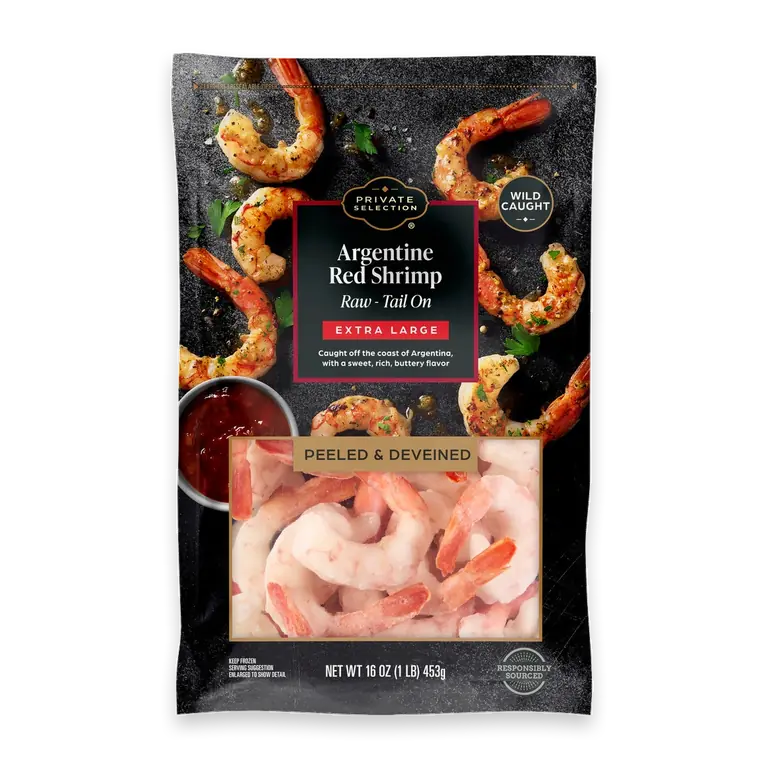 Wild Caught Extra Large Raw Argentine Red Shrimp Peeled & Deveined