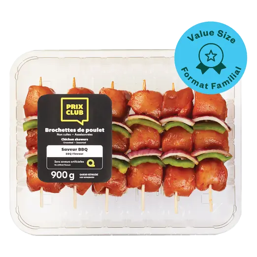 Chicken Kebabs BBQ 6 Pack 900 g