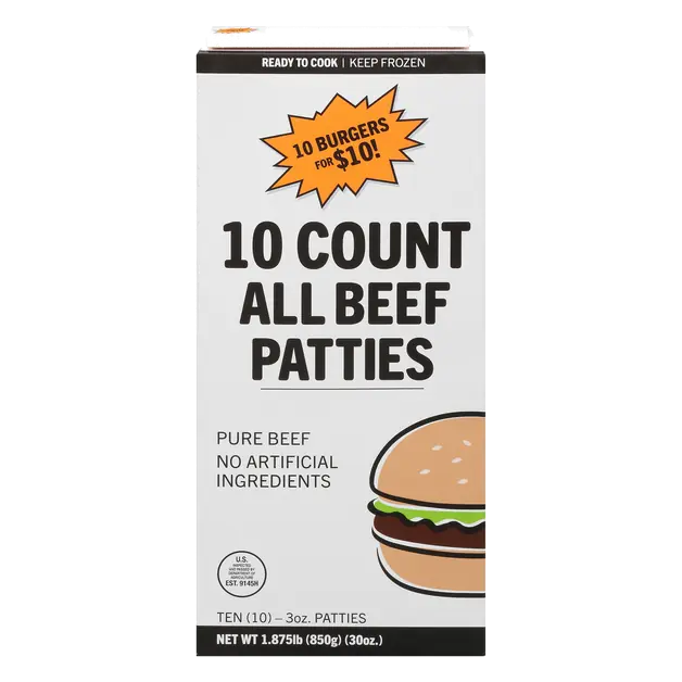 All Beef Patties - 10 ct Frozen