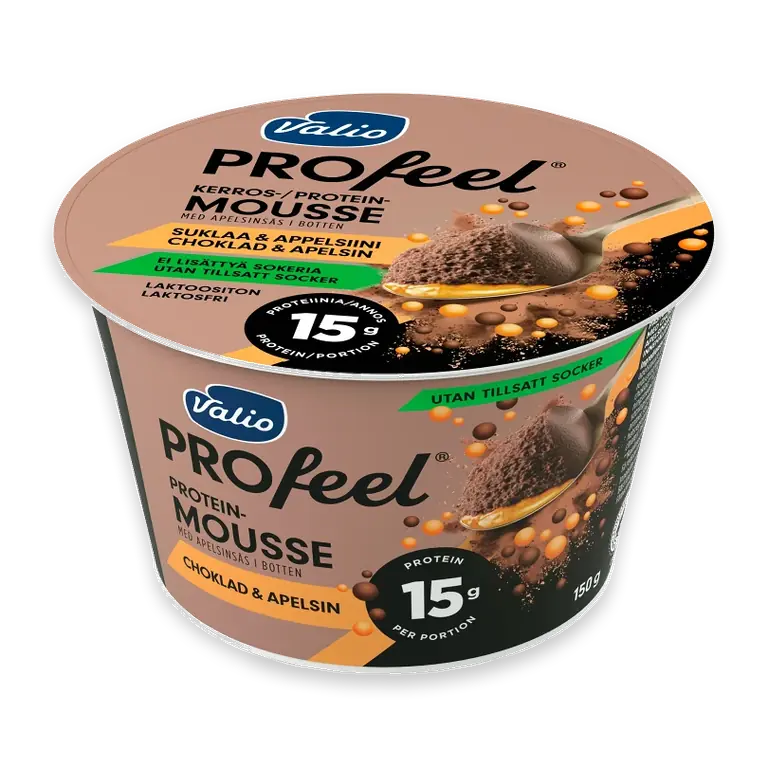 Proteinmousse Choklad Apelsin Laktosfri 1,6% 150g Valio PROfeel®