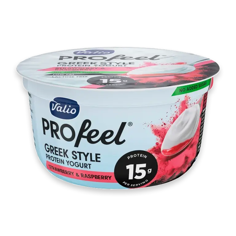 Proteinyoghurt Jordgubb Hallon Laktosfri 1,1% 160g Valio