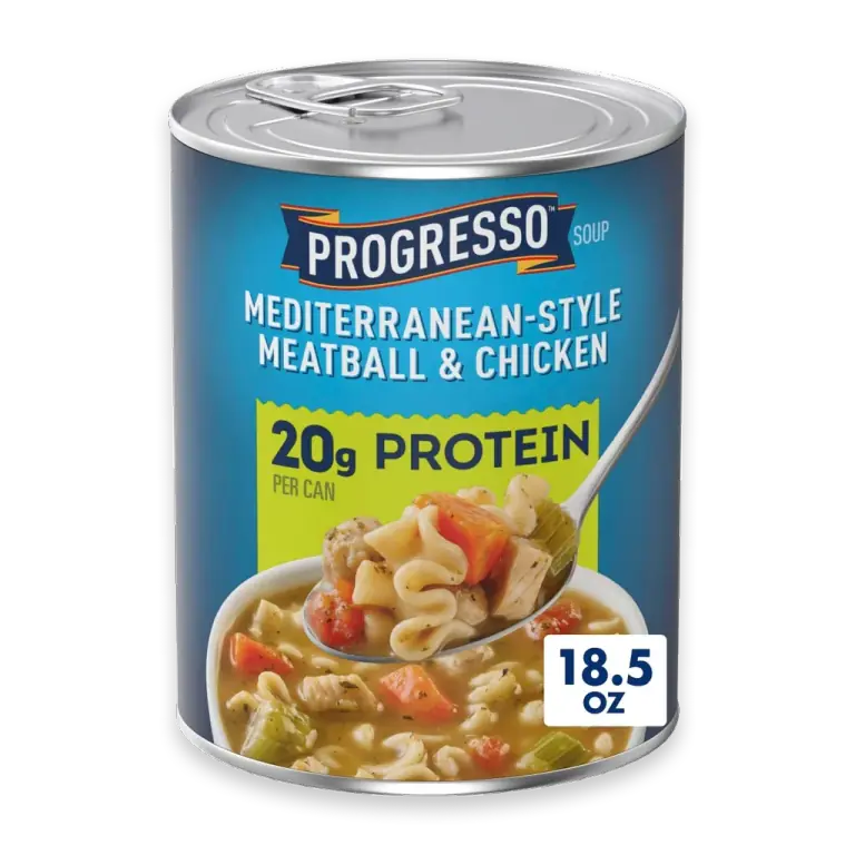 Protein Mediterranean-Style Meatball and Chicken Canned Soup