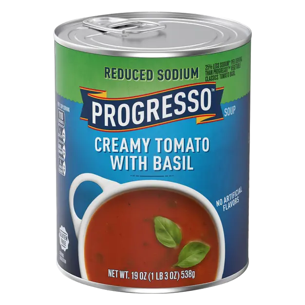 Reduced Sodium Gluten Free Creamy Tomato with Basil Soup