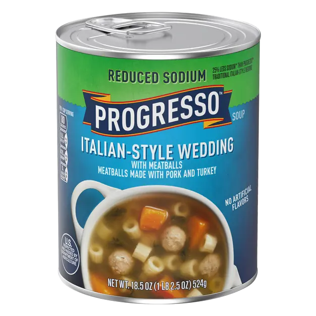 Reduced Sodium Italian-Style Wedding with Meatballs Soup