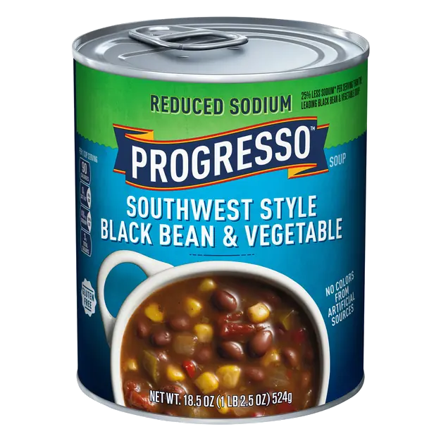 Reduced Sodium Southwest Style Black Bean & Vegetable Soup