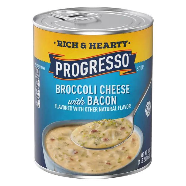 Rich & Hearty Gluten Free Broccoli Cheese with Bacon Soup