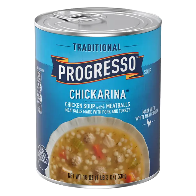 Traditional Chickarina Chicken Soup with Meatballs