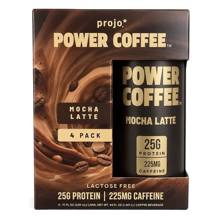 Projo Power Coffee Mocha Latte, 4pk/44 fl oz