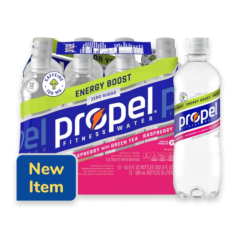 Raspberry Green Tea Energy Boost Electrolyte Water Beverage Sports Drink