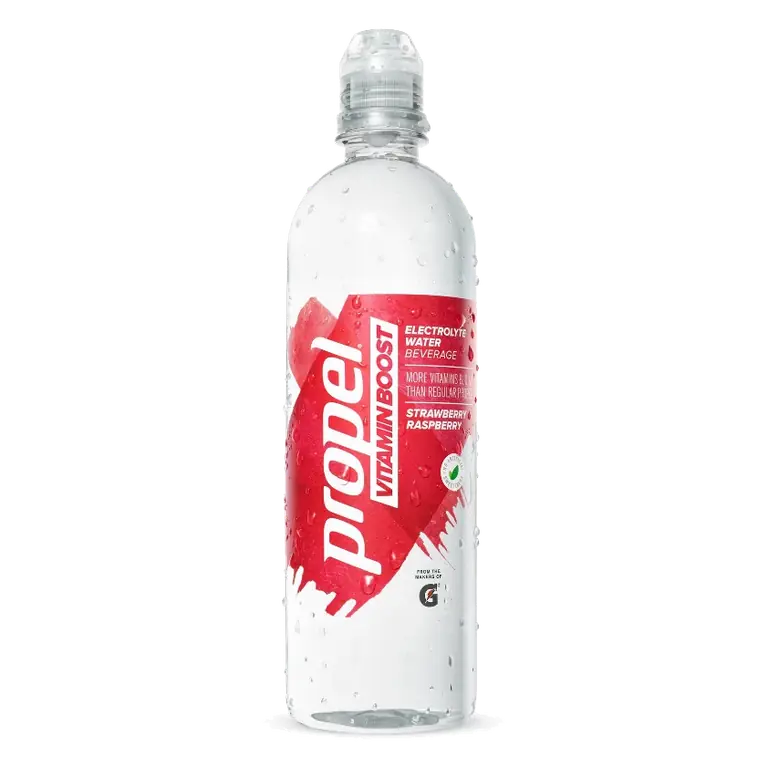 Propel Strawberry Raspberry Vitamin Boost Enhanced Water, 20 fl oz Bottle: No Artificial Flavors, No Artificial Sweeteners, Mineral Enhanced