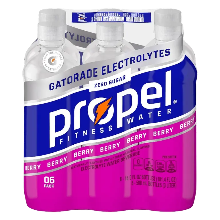 Propel Zero Berry Nutrient Enhanced Water, 6pk/16.9 fl oz Bottles: No Added Sugar