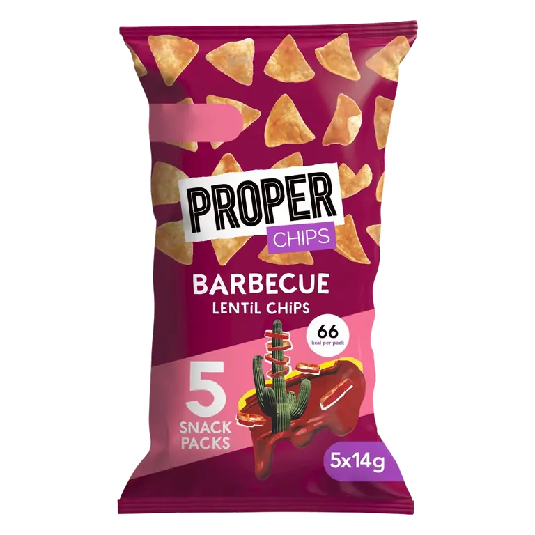 s BBQ Lentil Chips 5x14g