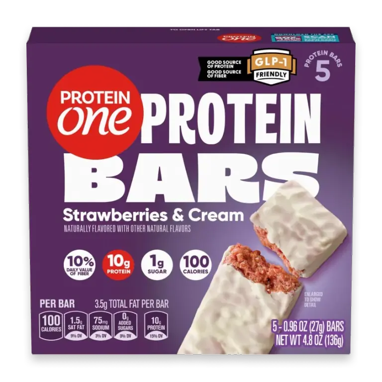 Strawberries and Cream GLP-1 Friendly Protein Bars