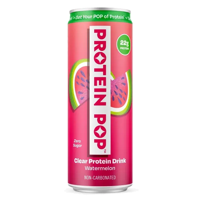 Protein Pop Watermelon Clear Protein Drink 12floz: Caffeine Free