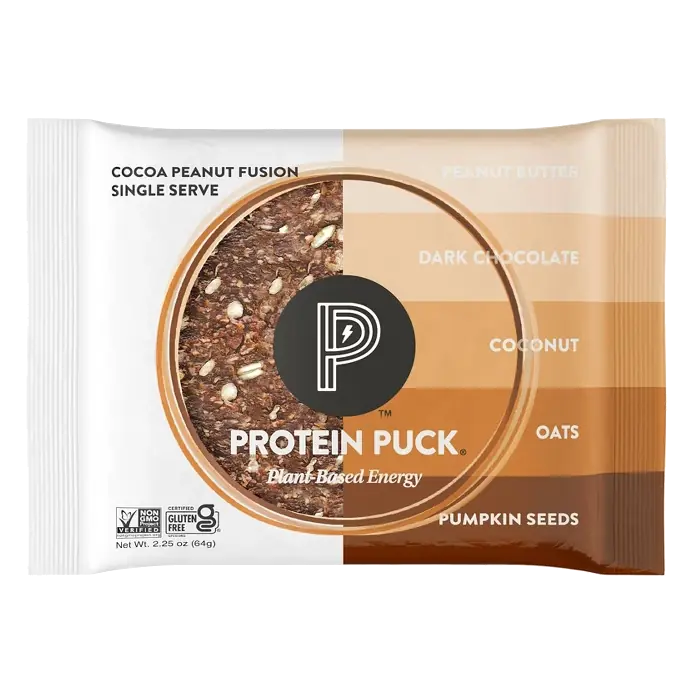 Protein Puck Cocoa Peanut Fusion Nutrition Bars - Chocolate Peanut Butter - 2.25oz/16ct