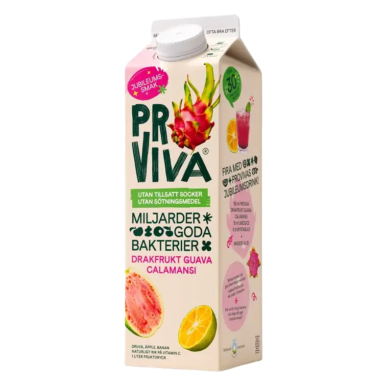 Fruktdryck Drakfrukt Guava Calamansi utan tillsatt socker 1000ml