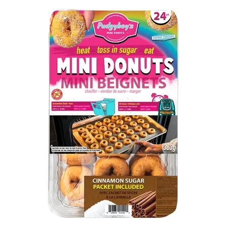 Heat N Toss Mini Donuts Cinnamon Sugar 363 g (frozen)