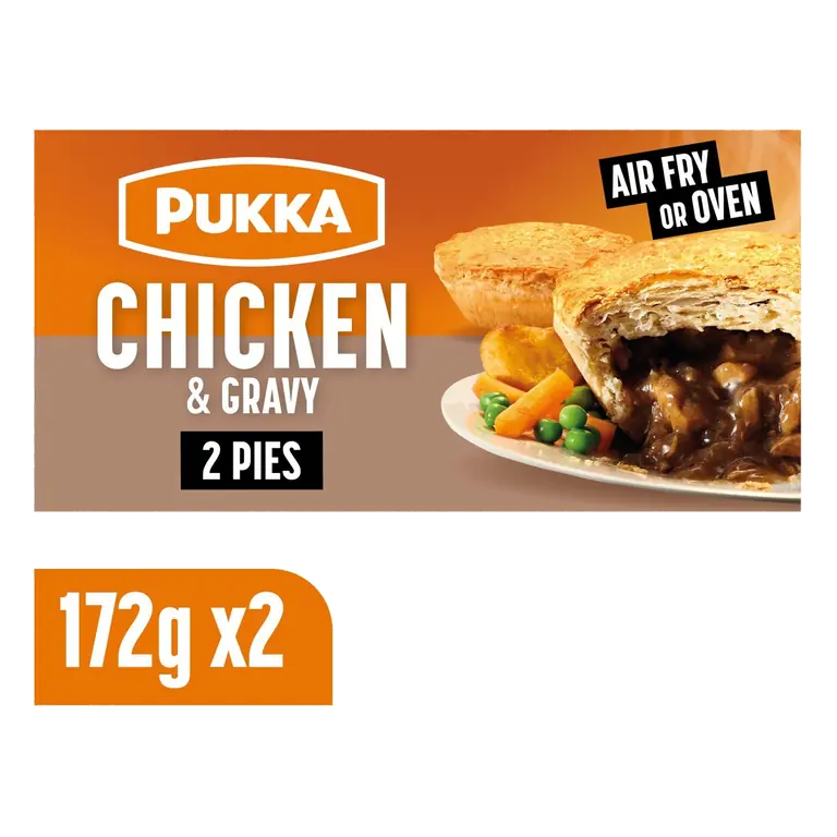2 Puff Pastry Pies Chicken & Gravy 2x172g