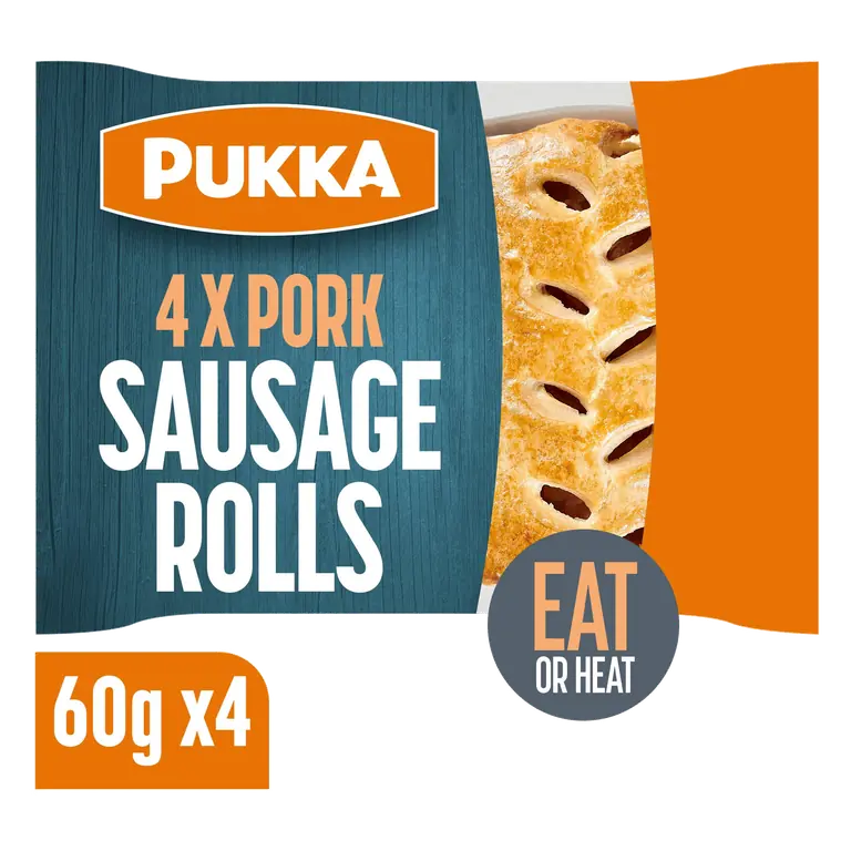 Pukka 4 Pork Sausage Rolls 240g