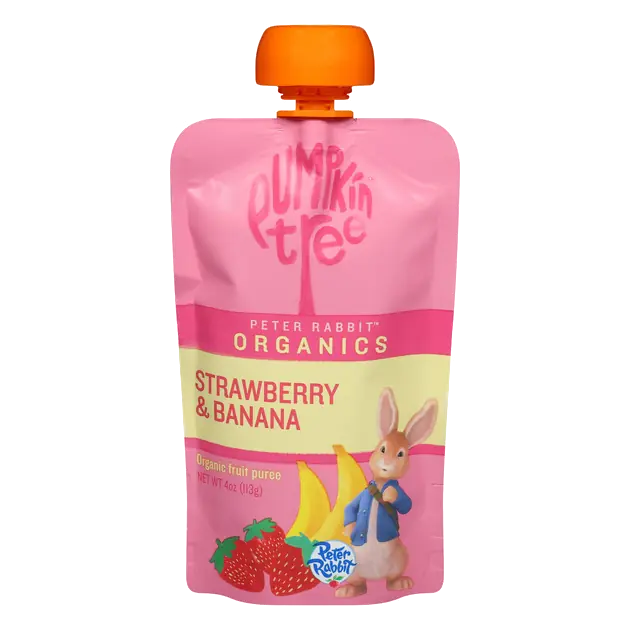 Pumpkin Tree Peter Rabbit Organics Strawberry & Banana Fruit Puree
