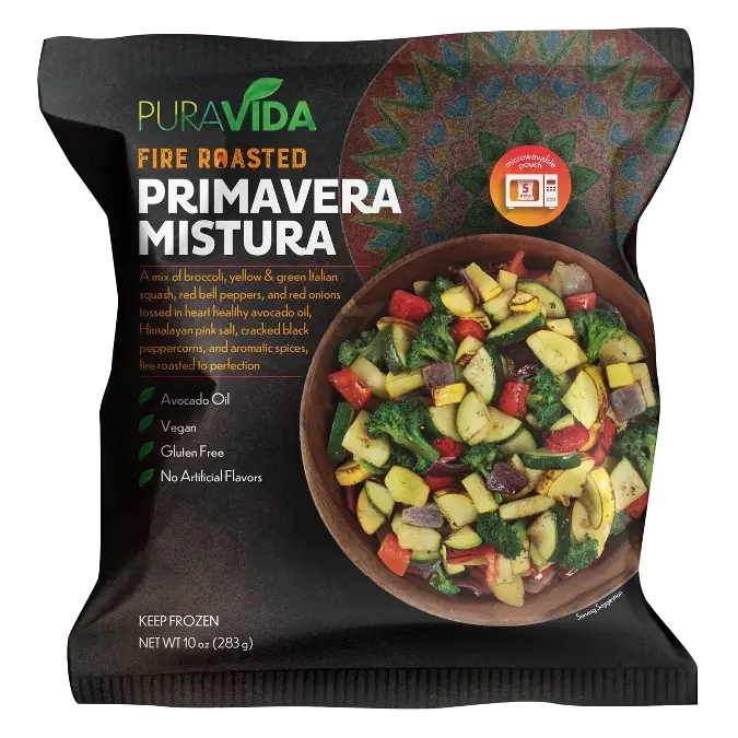 PuraVida Fire Roasted Primavera Mistura Mixed Vegetables, 10oz