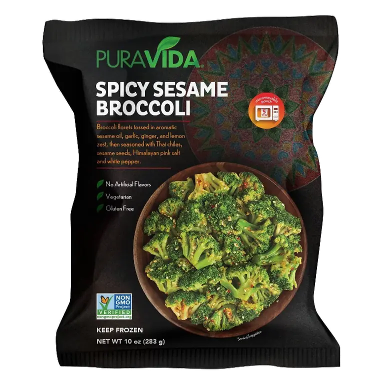 PuraVida Spicy Sesame Broccoli, 10oz: Roasted