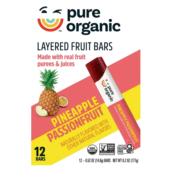Pineapple Passionfruit Layered Fruit Bars - 12 ct