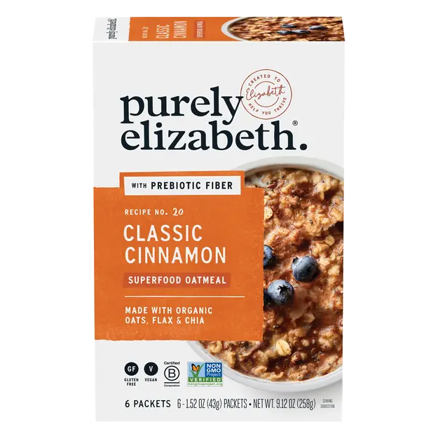 Gluten Free Cinnamon Superfood Oatmeal w/Fiber - 6 ct