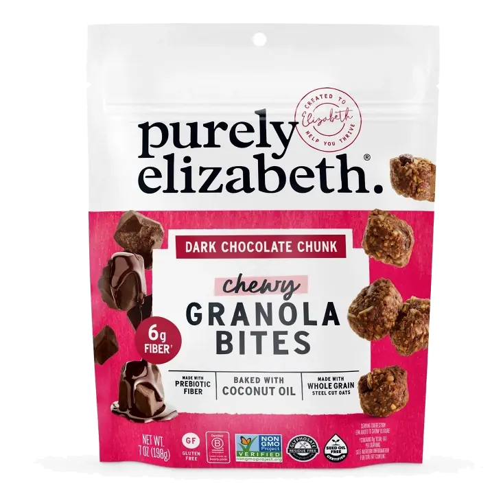 Purely Elizabeth Dark Chocolate Chunk Granola Bites, 7oz