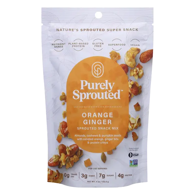 Orange Ginger Sprouted Snack Mix