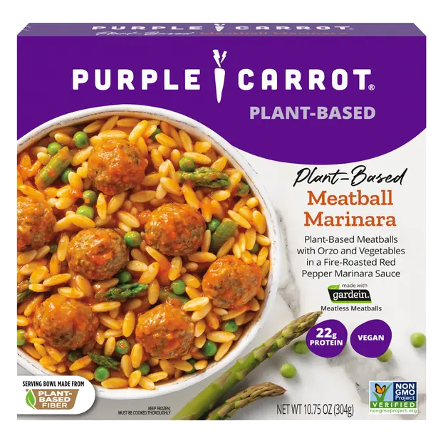 Plant-Based Meatball Marinara Vegan 22g Protein Frozen Meal