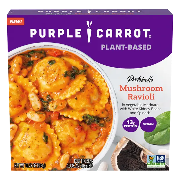 Plant-Based Vegan Portobello Mushroom Ravioli Frozen Meal