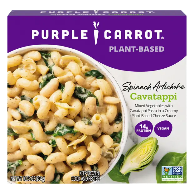 Plant-Based Vegan Spinach Artichoke Cavatappi Frozen Meal