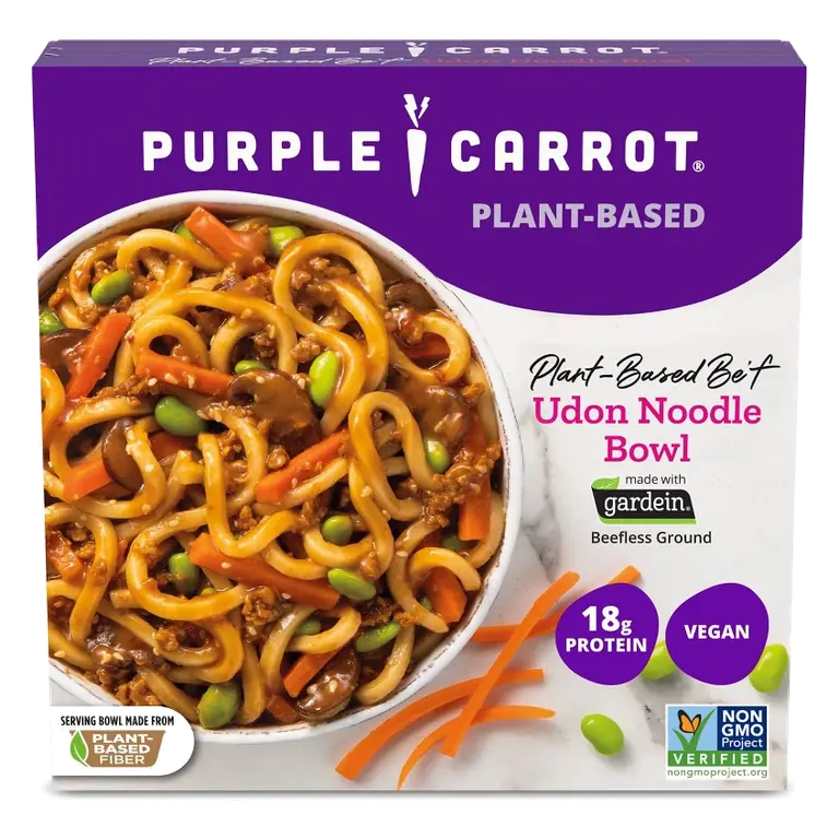 Purple Carrot Vegan Plant-Based Be'f Udon Noodle Bowl, 10.75oz