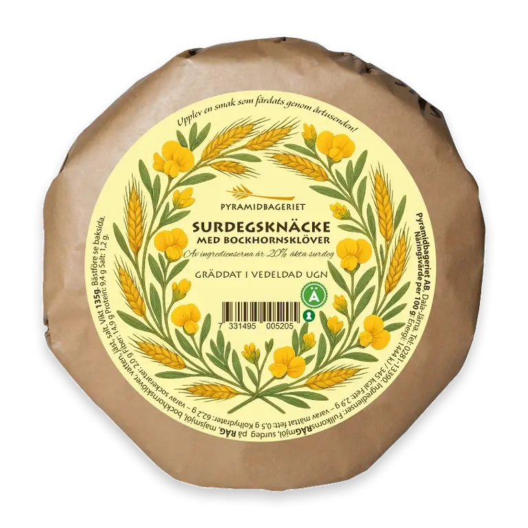 Surdegsknäcke med bockhornsklöver 135g