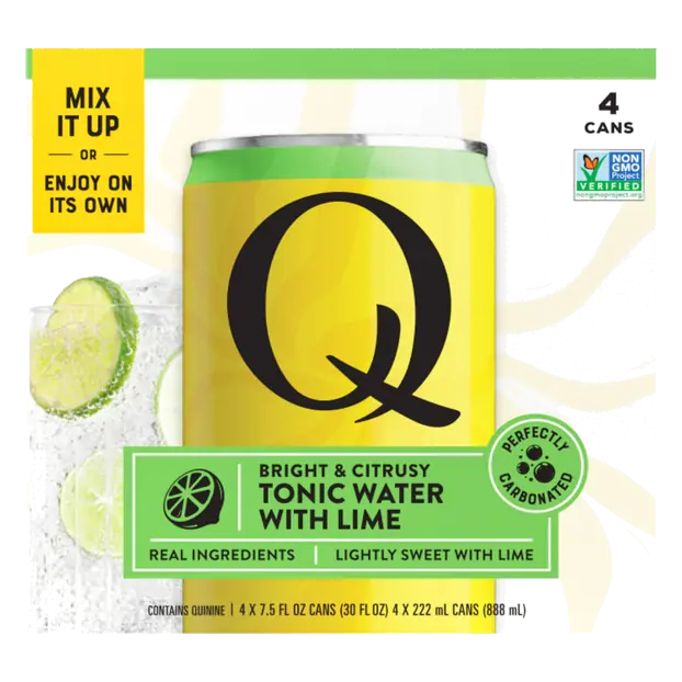 Bright & Citrusy Tonic Water with Lime - 4 pk