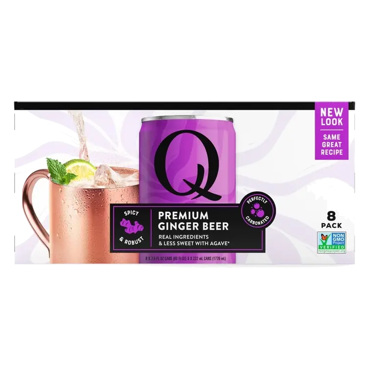 Q Mixers Ginger Beer, 8pk/7.5 fl oz