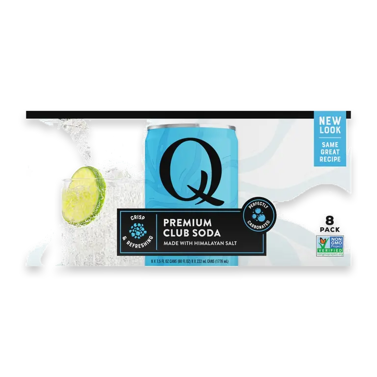 Q Premium Club Soda 8 - 7.5 fl oz Cans