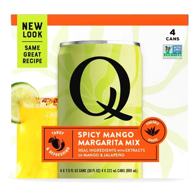 Q Mixers Spicy Mango Margarita, 4pk/7.5 fl oz