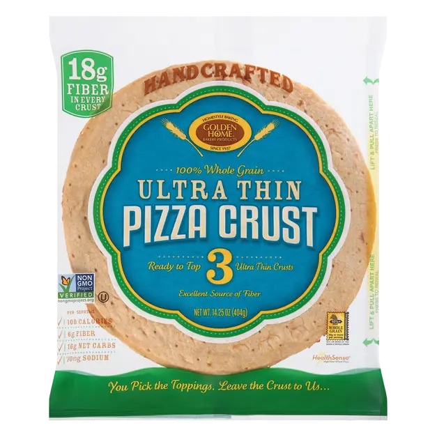 Golden Home Ultra Thin Pizza Crust 3 Each