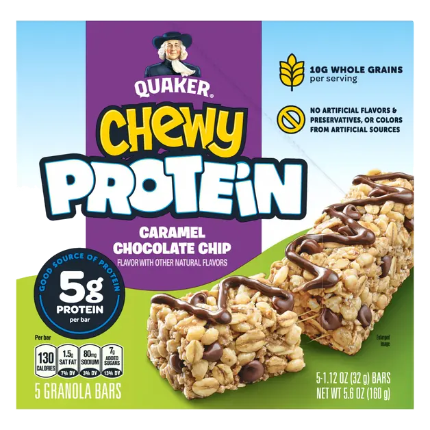 Chewy Chocolate Caramel Protein Granola Bars - 5 ct