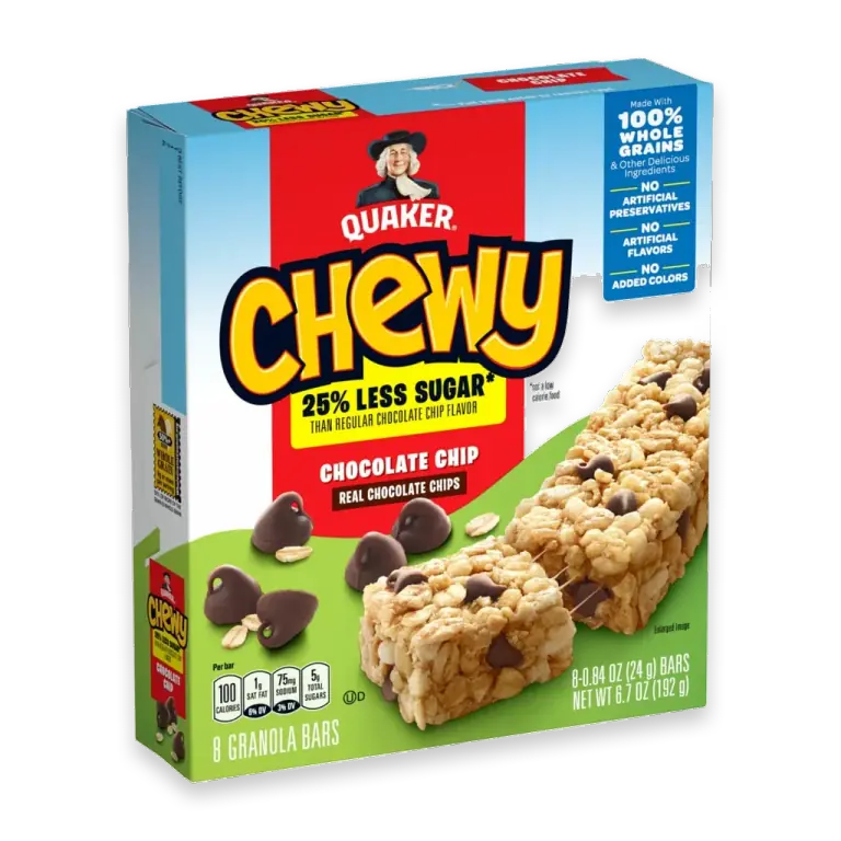 Chocolate Chip Reduced Sugar Granola Bars