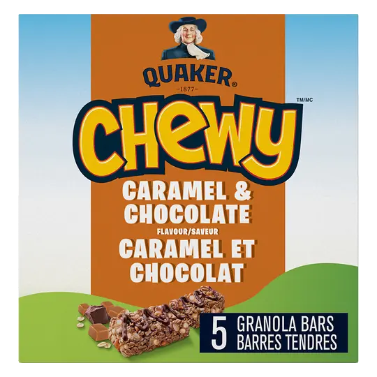 Chewy Granola Bars Caramel & Chocolate 120 g