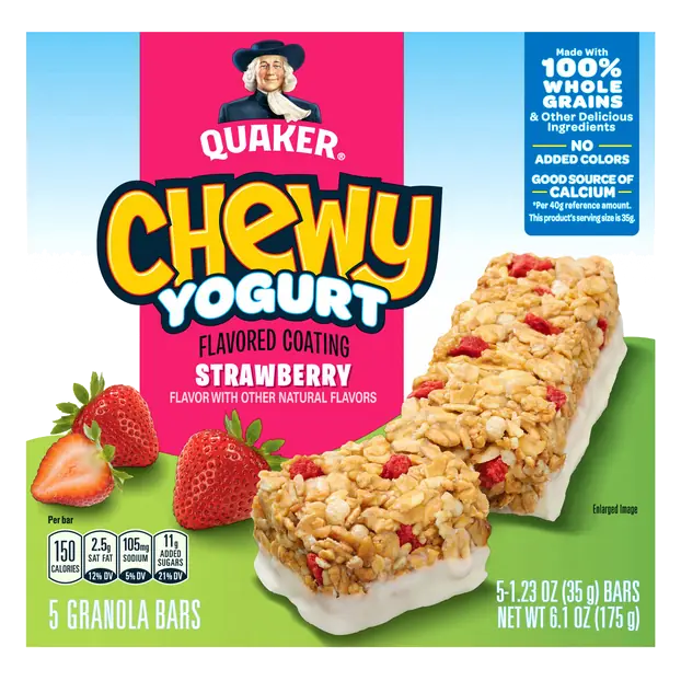 Chewy Strawberry Yogurt Granola Bars- 5 ct