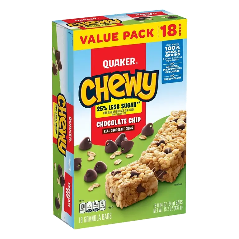 Chocolate Chip Chewy Granola Bars