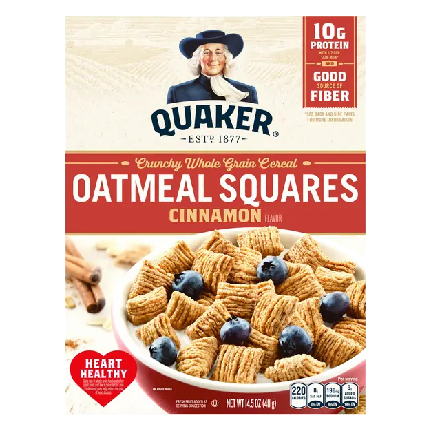 Cinnamon Whole Grain Oatmeal Squares Cereal